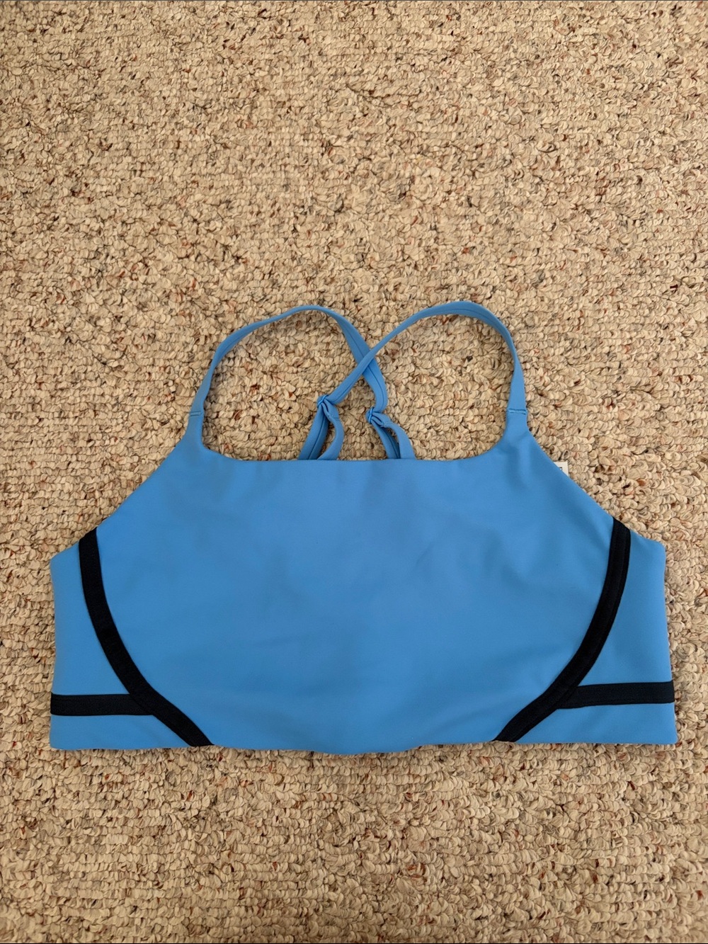 Blue Nike sports bra